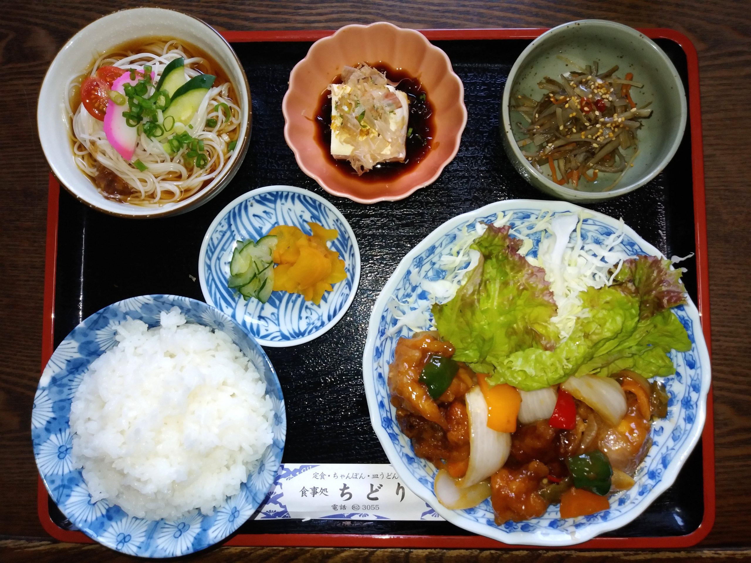 ランチにソーメンをセット