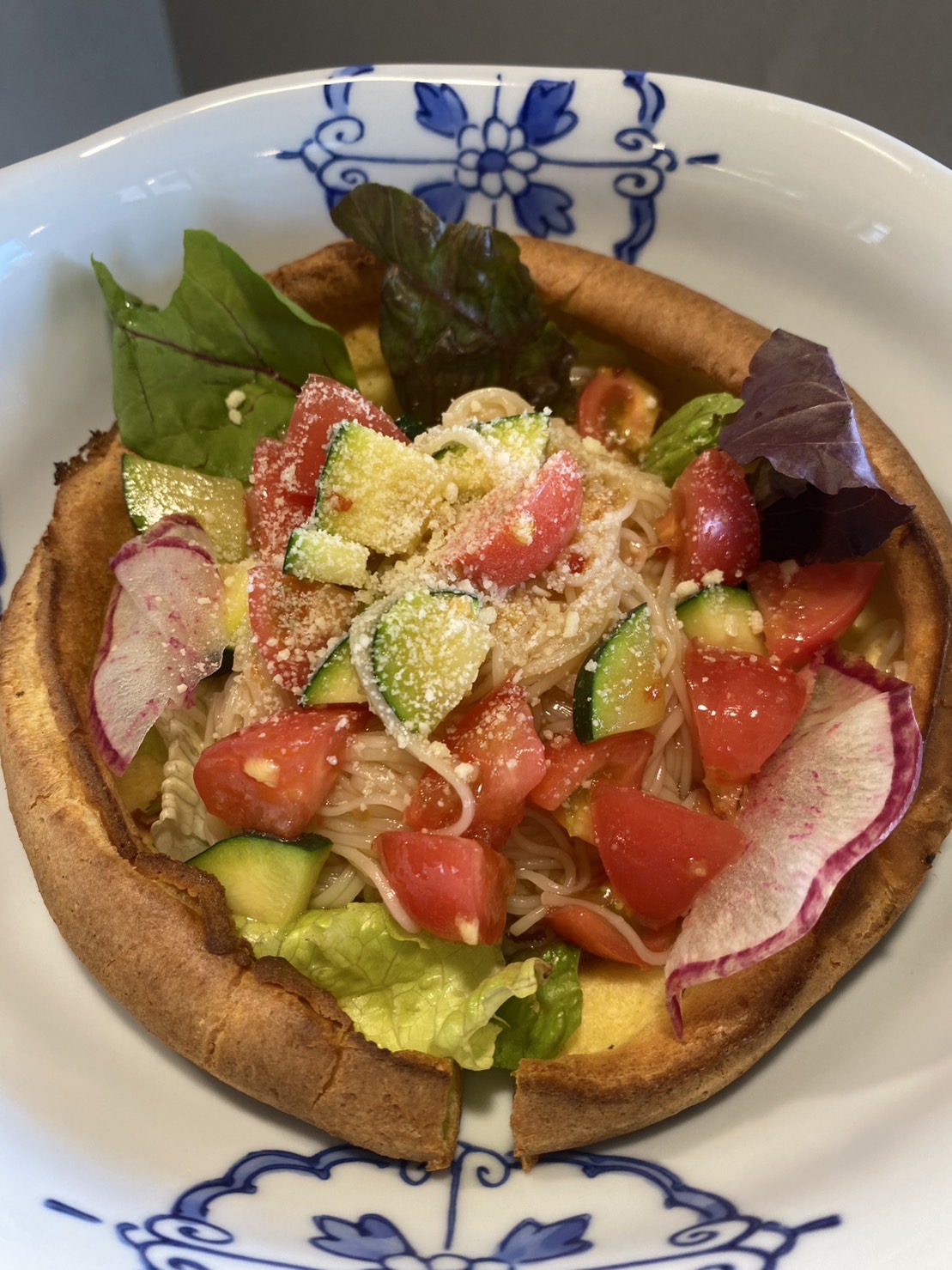 そうめんピザ（飲み物、デザート付き）